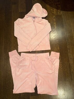 Juicy Couture Light Pink Velour Hoodie & Sweatpants